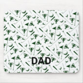 ゴルフパパファーズデイゴルフ誕生日ヒムおもしろい マウスパッド (正面)