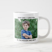 ゴルフパパラフとバック2の写真にあなたを愛する ジャンボコーヒーマグカップ (右)