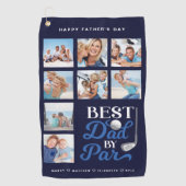 ゴルフパパ | 最高の パパ(パー)写真コラージュ ゴルフタオル (正面)