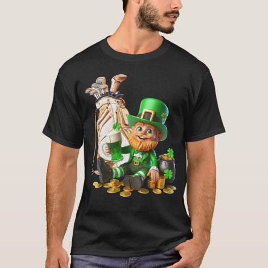 ゴルフパパSt.Patrick's Day with Beer Tシャツ (正面)