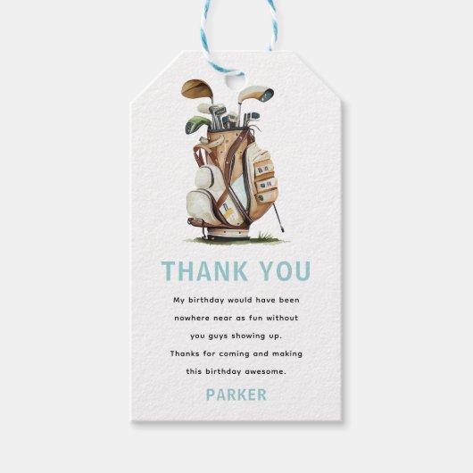 ゴルフパルティーアダルト誕生日 ギフトタグ (正面)