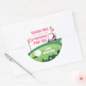 ゴルフパルティーカップケーキトッパーボーイ誕生日 ラウンドシール (封筒)