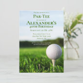 ゴルフパルティーゴルファー誕生日招待状 招待状 (スタンド正面)
