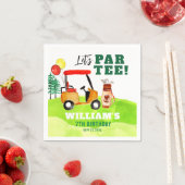 ゴルフパルティースイングバイボーイ子供の誕生日 スタンダードカクテルナプキン (インサイチュ)