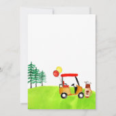 ゴルフパルティースイングバイボーイ子供の誕生日 招待状 (裏面)