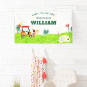 ゴルフパルティースイングバイボーイ子供の誕生日 横断幕 (インサイチュ)