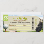 ゴルフパルティースポーツアダルト誕生日チケット (正面)