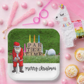 ゴルフパルティーパーティーサンタクロースおもしろいクリスマス ペーパープレート (パーティー)