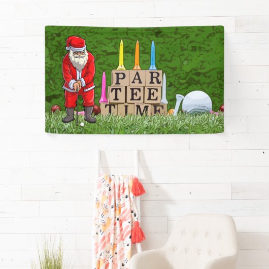 ゴルフパルティーパーティーサンタクロースクリスマススクワッド 横断幕 (インサイチュ)