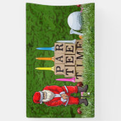 ゴルフパルティーパーティーサンタクロースクリスマススクワッド 横断幕 (縦)