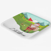 ゴルフパルティーパーティーサンタクロースクリスマスパーティー ペーパープレート (傾斜あり)