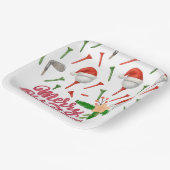 ゴルフパルティーパーティーサンタハットクリスマスおもしろい ペーパープレート (傾斜あり)