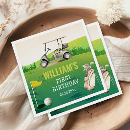 ゴルフパルティーホールインワンボーイ誕生日 スタンダードカクテルナプキン