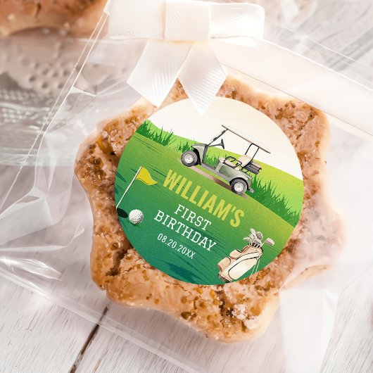 ゴルフパルティーホールインワンボーイ誕生日 ラウンドシール