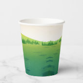 ゴルフパルティーホールインワンボーイ誕生日 紙コップ (裏面)