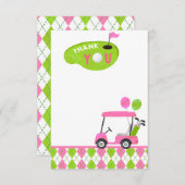 ゴルフパルティーホールインワン誕生日サンキューカード 出欠カード (正面/裏面)