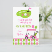 ゴルフパルティーホールインワン誕生日サンキューカード 出欠カード (スタンド正面)