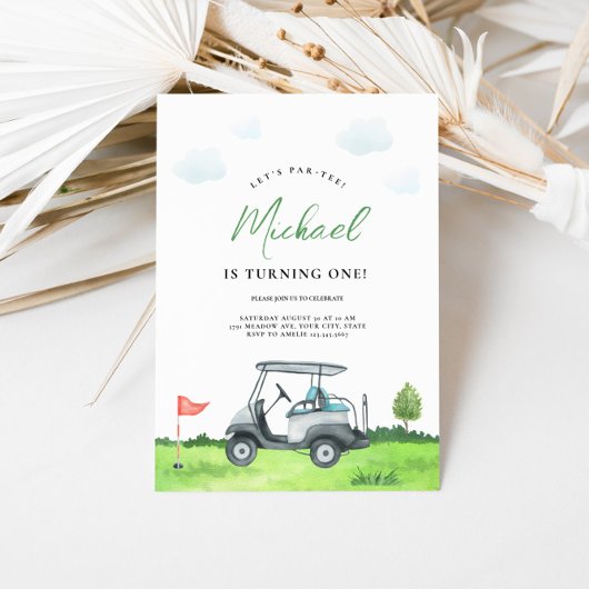 ゴルフパルティー誕生日招待状 招待状