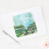 ゴルフパルティー |誕生日ありがとう スクエアシール (封筒)