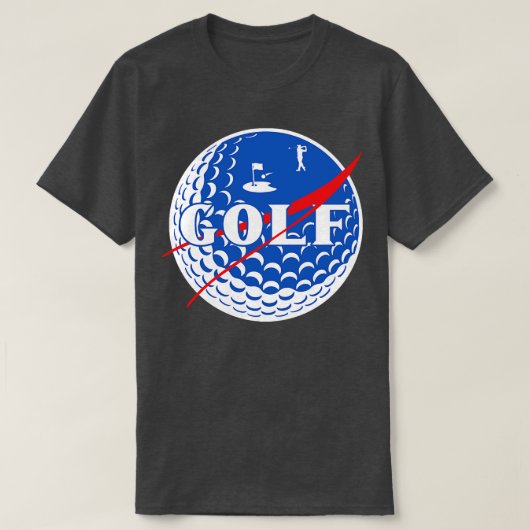 ゴルフパロディグラフィックデザイン Tシャツ (デザイン正面)