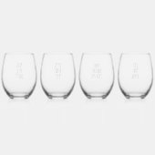 ゴルフパンスグラスセット ステムなしワイングラス (裏面)