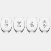 ゴルフパンスグラスセット ステムなしワイングラス (正面)