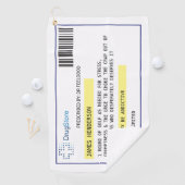 ゴルフパーソナライズされたおもしろい処処方用ゴルフタオル ゴルフタオル (インサイチュ)