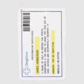 ゴルフパーソナライズされたおもしろい処処方用ゴルフタオル ゴルフタオル (正面)