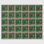 ゴルフパーソナライズされたのクリスマス ラッピングペーパー (フラット)