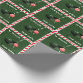ゴルフパーソナライズされたのクリスマス ラッピングペーパー (角)