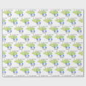 ゴルフパーソナライズされたをテーマにした父の日 ラッピングペーパー (フラット)