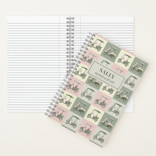 ゴルフパーソナライズされたカート ノートブック (内側)