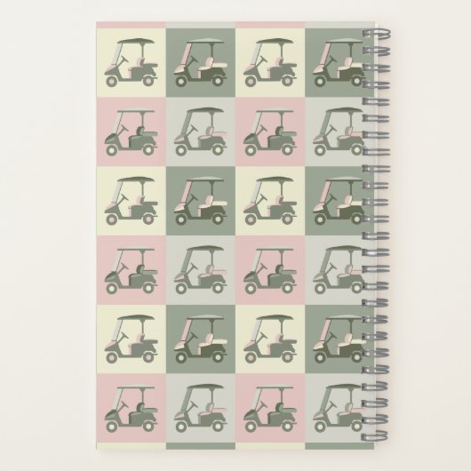 ゴルフパーソナライズされたカート ノートブック (裏面)