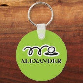 ゴルフパーソナライズされたキーチェーン付名前をカスタムする キーホルダー (正面)
