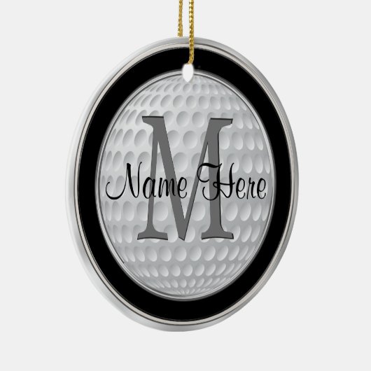 ゴルフパーソナライズされたギフト男性へ、ゴルフオーナメント セラミックオーナメント (右)