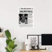 ゴルフパーソナライズされたギフト、おもしろいゴルフ新聞 ポスター (ホームオフィス)