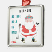 ゴルフパーソナライズされたギフト メタルオーナメント (左)