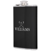 ゴルフパーソナライズされたクラブに白黒を付ける フラスク (左)