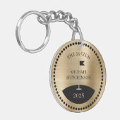 ゴルフパーソナライズされたクラブの名前の年金ゴールド キーホルダー (正面左)