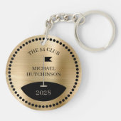 ゴルフパーソナライズされたクラブの名前の年金ゴールド キーホルダー (裏面)