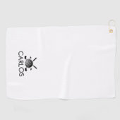 ゴルフパーソナライズされたクラブの名前 ゴルフタオル (横)