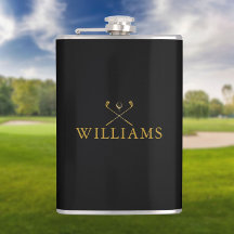 ゴルフパーソナライズされたクラブの金ゴールドとブラックの名前