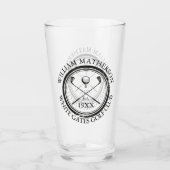 ゴルフパーソナライズされたクラブネームゴルフ タンブラーグラス (正面)