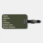 ゴルフパーソナライズされたクラブモノグラムデザイン ラゲッジタグ (裏面横)