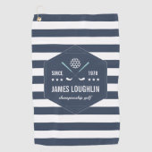 ゴルフパーソナライズされたクラブロゴ ゴルフタオル (正面)