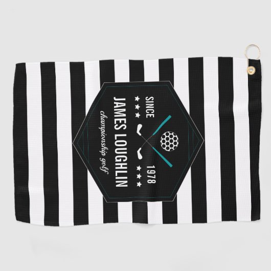 ゴルフパーソナライズされたクラブロゴ ゴルフタオル (横)