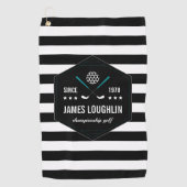 ゴルフパーソナライズされたクラブロゴ ゴルフタオル (正面)