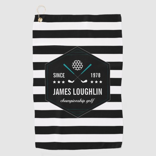 ゴルフパーソナライズされたクラブロゴ ゴルフタオル (正面)