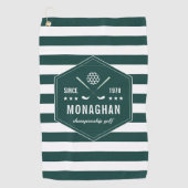 ゴルフパーソナライズされたクラブロゴ ゴルフタオル (正面)