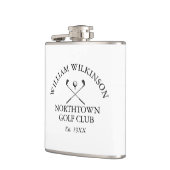 ゴルフパーソナライズされたクラブ及び会員名 フラスク (左)